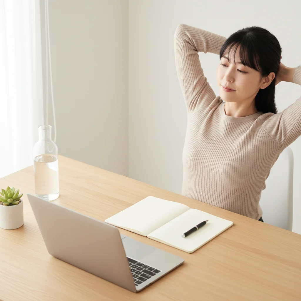 姿勢に関するオフィスでこっそり！ 簡単ストレッチ｜美容・スキンケア