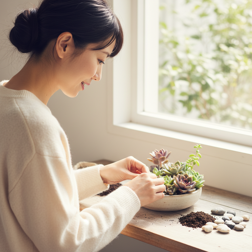 entertainに関するおすすめDIY：「多肉植物の寄せ植え」｜エンタメ・趣味