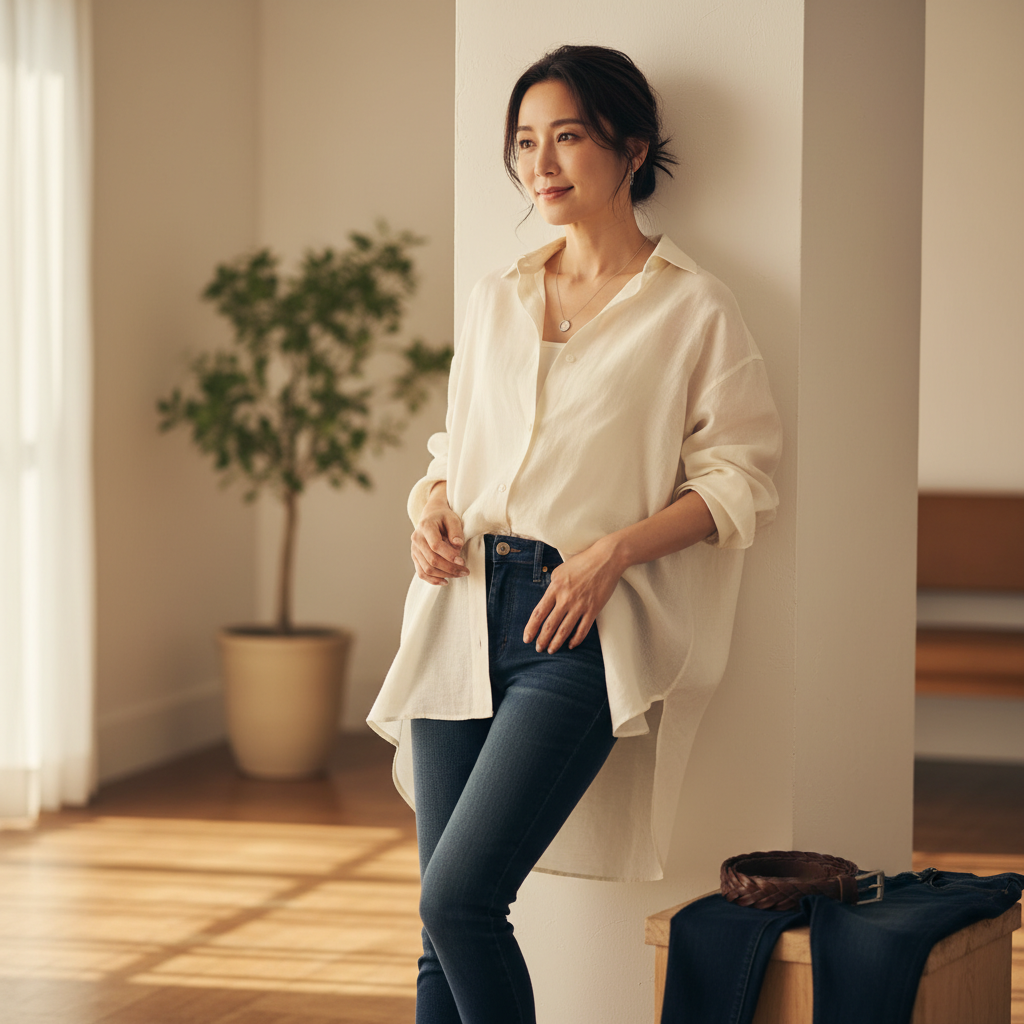 fashionに関する体型カバーも叶う！オーバーサイズシャツの着こなし術｜ファッション