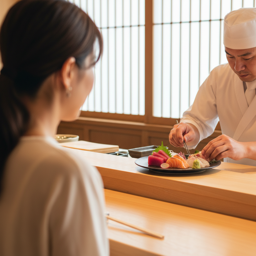 デートに関するカウンター席で味わう、料理人の技｜グルメ・料理