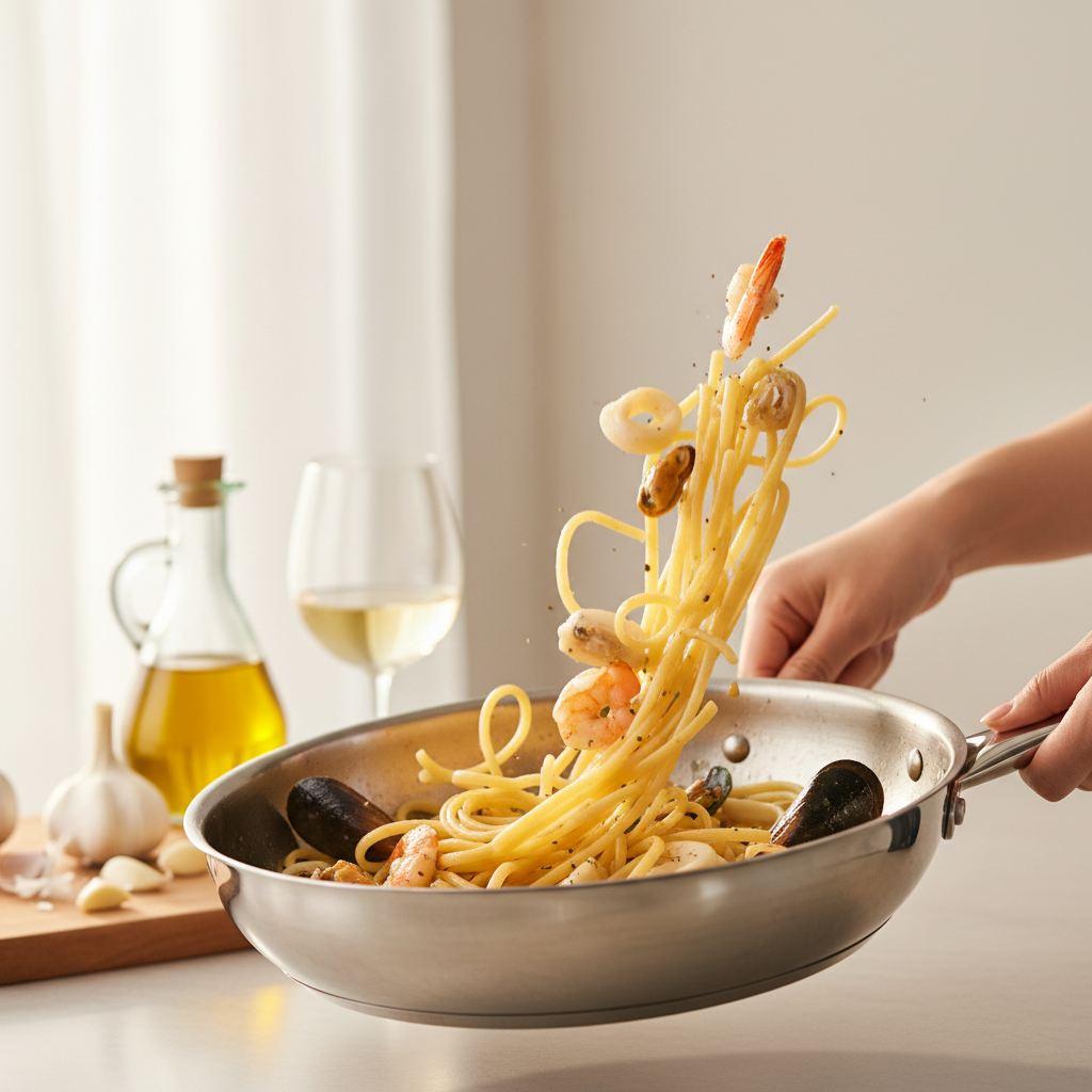 時短料理に関する冷凍シーフードミックスで！あっという間パスタ｜グルメ・料理