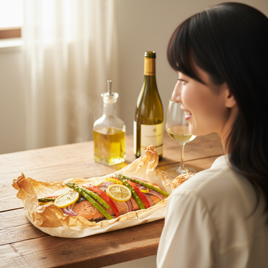 ディナーに関するサーモンの包み焼きレシピ｜グルメ・料理