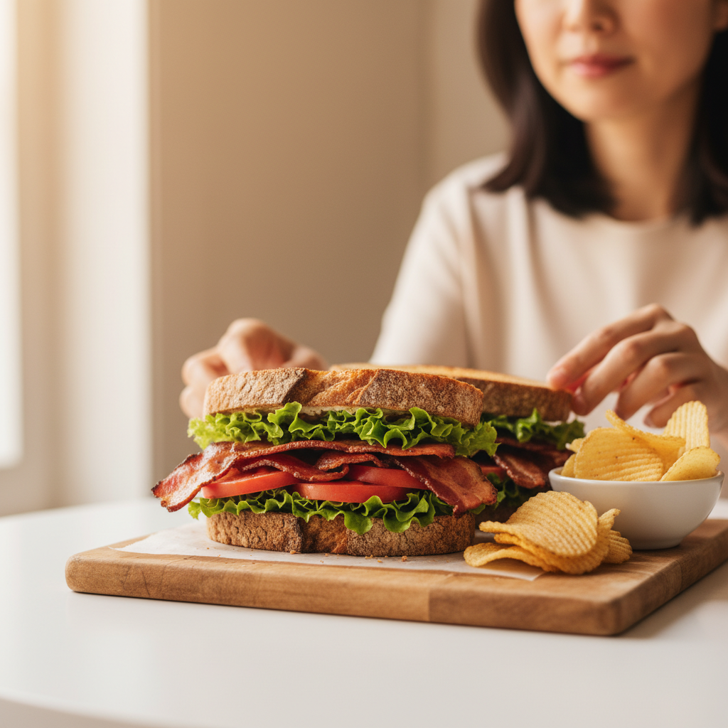 時短料理に関するBLTサンドイッチ：カリカリベーコンがたまらない｜グルメ・料理