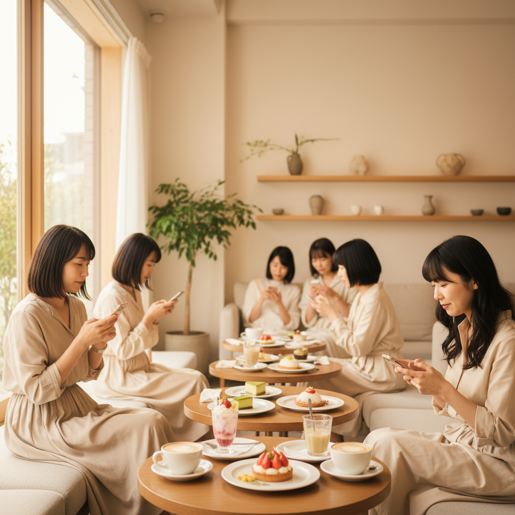 女子会に関する雰囲気抜群！フォトジェニックカフェで優雅なひととき｜グルメ・料理