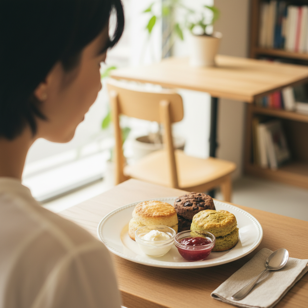 カフェに関するおすすめメニュー：自家製スコーン｜グルメ・料理