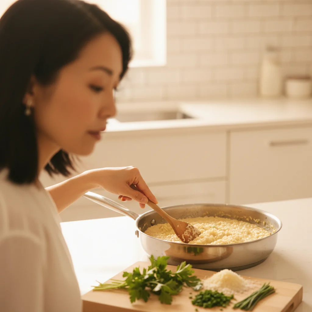 お取り寄せに関するアレンジレシピ：残ったソースでリゾット｜グルメ・料理