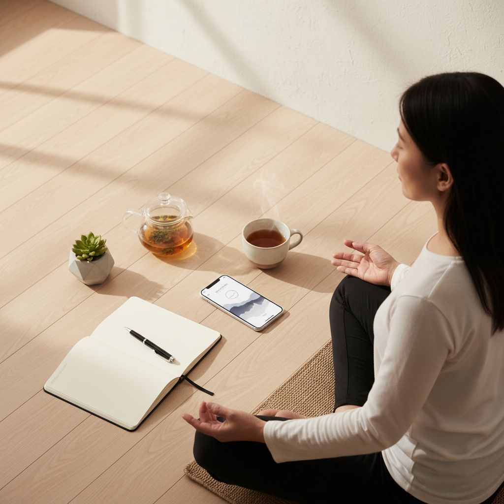 ストレス解消に関するアプリを活用して、手軽に瞑想｜ライフスタイル