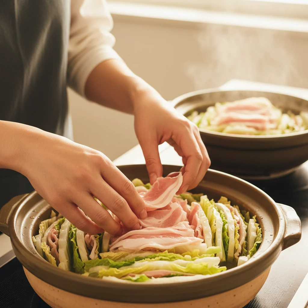 レシピに関する包丁いらず！豚バラと白菜の重ね煮｜グルメ・料理